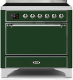 ILVE - 36" Magestic II Series Freestanding Electric Induction Range - Solid Door(s) - Warming Drawer