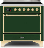 ILVE - 36" Magestic II Series Freestanding Electric Induction Range - Solid Door(s) - Warming Drawer