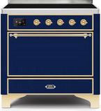 ILVE - 36" Magestic II Series Freestanding Electric Induction Range - Solid Door(s) - Warming Drawer