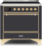 ILVE - 36" Magestic II Series Freestanding Electric Induction Range - Solid Door(s) - Warming Drawer