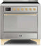 ILVE - 36" Magestic II Series Freestanding Electric Induction Range - Solid Door(s) - Warming Drawer