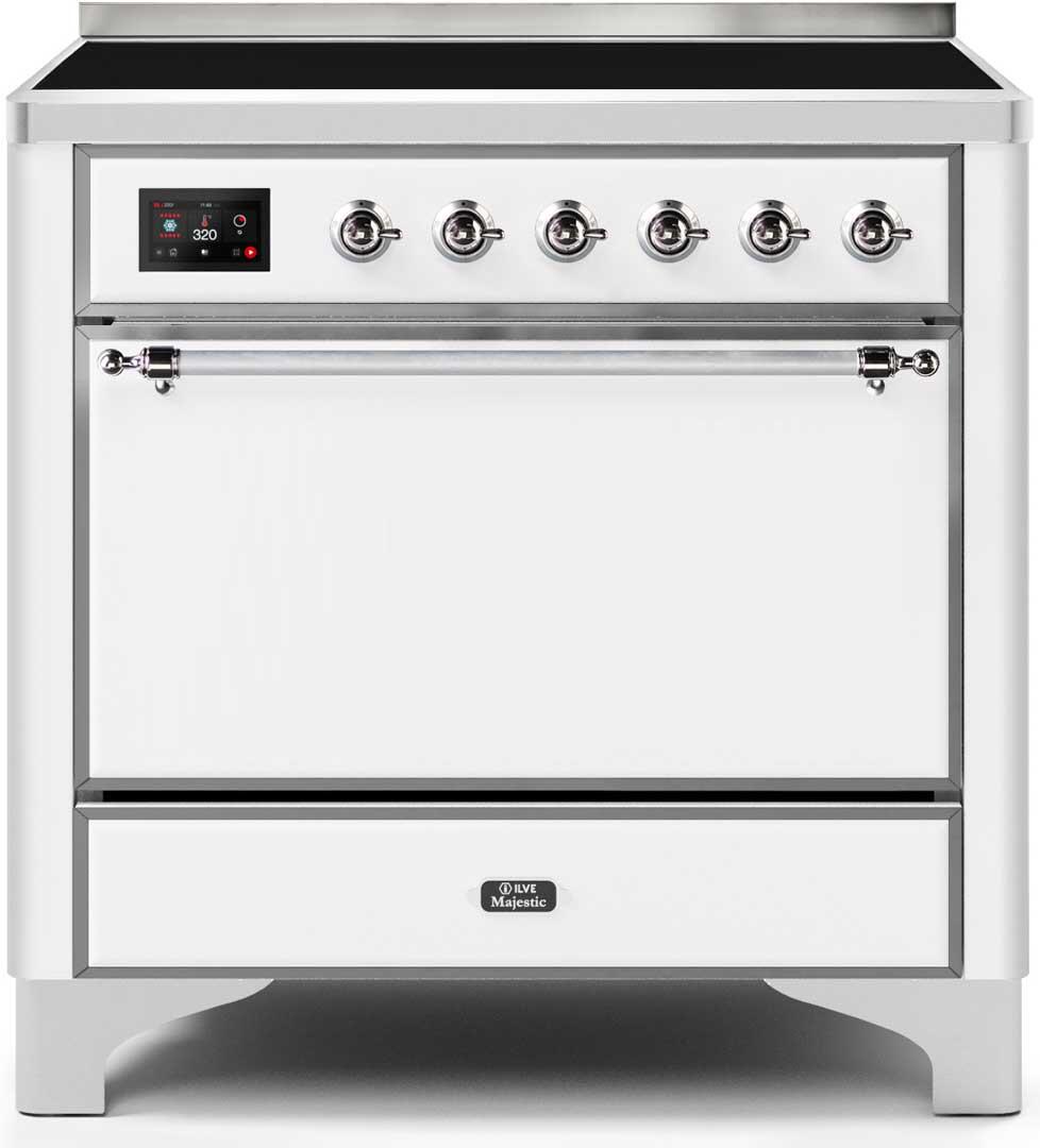 ILVE - 36" Magestic II Series Freestanding Electric Induction Range - Solid Door(s) - Warming Drawer