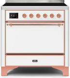 ILVE - 36" Magestic II Series Freestanding Electric Induction Range - Solid Door(s) - Warming Drawer