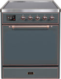 ILVE - 30" Magestic II Series Freestanding Electric Induction Range - Solid Door(s)