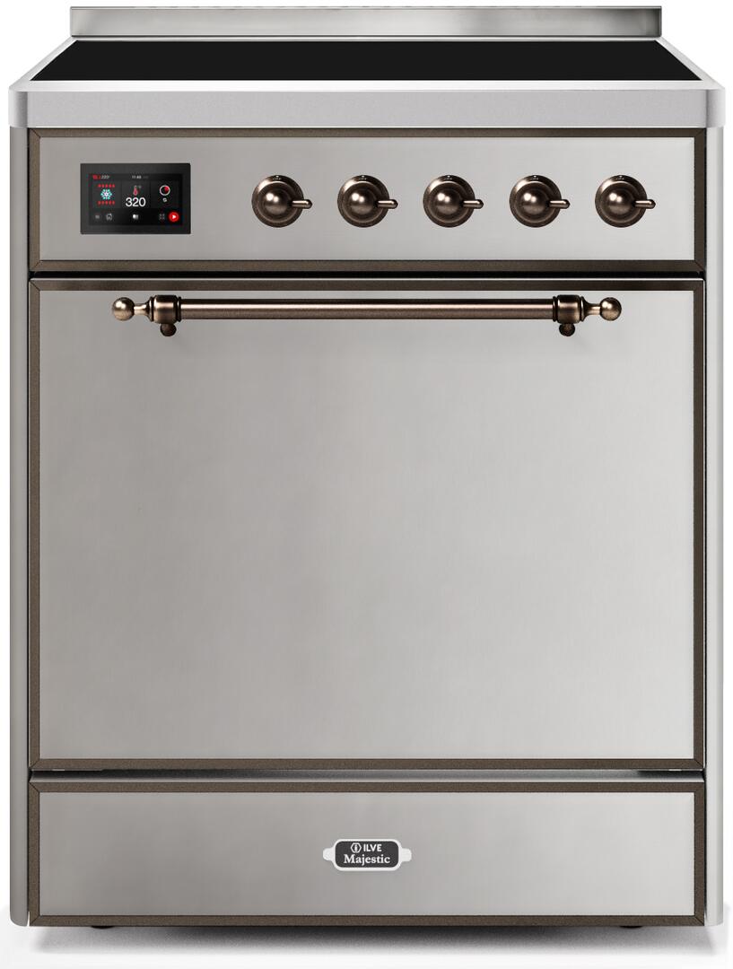 ILVE - 30" Magestic II Series Freestanding Electric Induction Range - Solid Door(s)