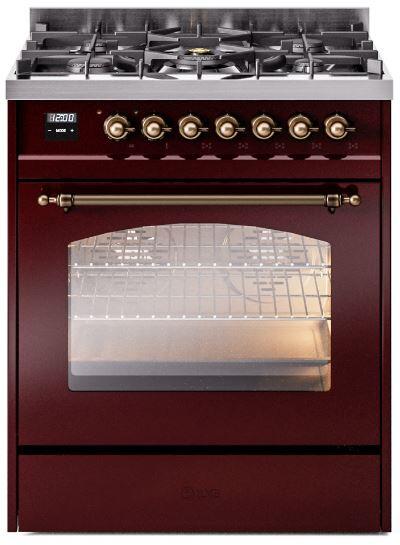 ILVE - 30" Nostalgie II Series Freestanding Dual Fuel Range - Natural Gas