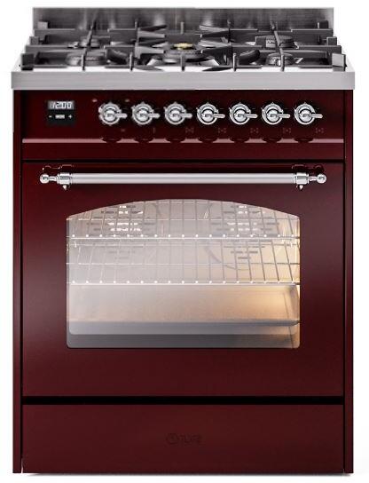 ILVE - 30" Nostalgie II Series Freestanding Dual Fuel Range - Natural Gas