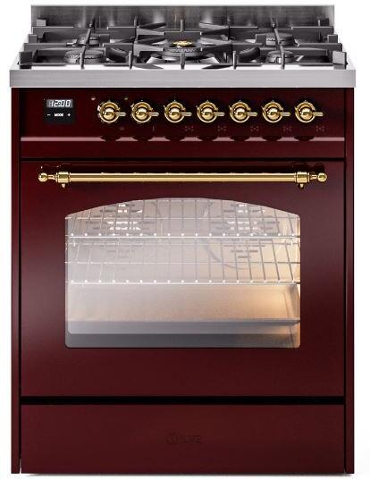 ILVE - 30" Nostalgie II Series Freestanding Dual Fuel Range - Natural Gas