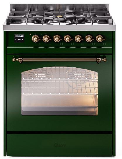 ILVE - 30" Nostalgie II Series Freestanding Dual Fuel Range - Natural Gas