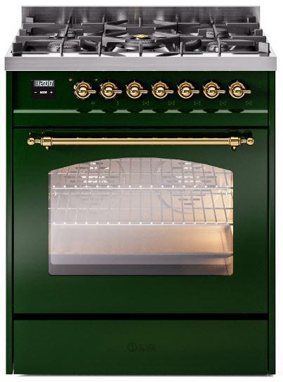 ILVE - 30" Nostalgie II Series Freestanding Dual Fuel Range - Natural Gas