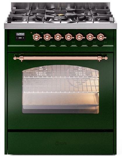 ILVE - 30" Nostalgie II Series Freestanding Dual Fuel Range - Natural Gas