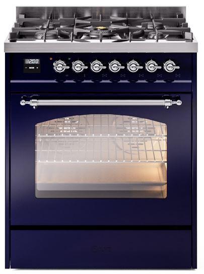 ILVE - 30" Nostalgie II Series Freestanding Dual Fuel Range - Natural Gas