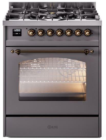 ILVE - 30" Nostalgie II Series Freestanding Dual Fuel Range - Natural Gas