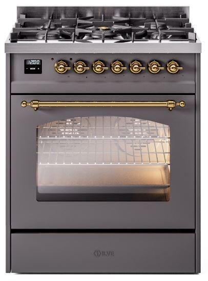 ILVE - 30" Nostalgie II Series Freestanding Dual Fuel Range - Natural Gas