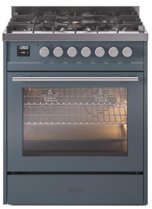 ILVE - 30" Pro Plus II Series Freestanding Dual Fuel Range - Viewing Window(s) - Liquid Propane