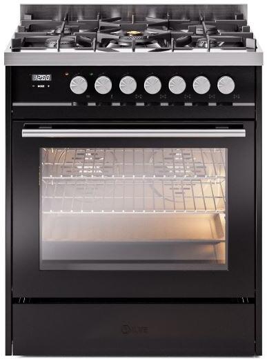 ILVE - 30" Pro Plus II Series Freestanding Dual Fuel Range - Viewing Window(s) - Natural Gas