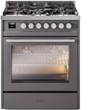 ILVE - 30" Pro Plus II Series Freestanding Dual Fuel Range - Viewing Window(s) - Natural Gas