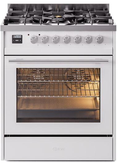 ILVE - 30" Pro Plus II Series Freestanding Dual Fuel Range - Viewing Window(s) - Natural Gas