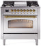 ILVE - 36" Nostalgie II Series Freestanding Dual Fuel Range - Griddle - Natural Gas