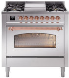 ILVE - 36" Nostalgie II Series Freestanding Dual Fuel Range - Griddle - Natural Gas