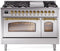 ILVE - 48" Nostalgie II Series Freestanding Dual Fuel Range - Double Oven - Griddle - Natural Gas