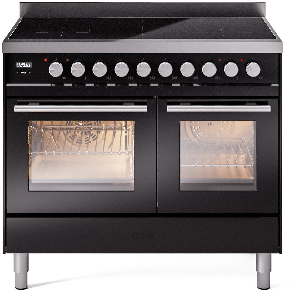 ILVE - 40" Pro Plus II Series Freestanding Electric Induction Range - Double Oven - Viewing Window(s)