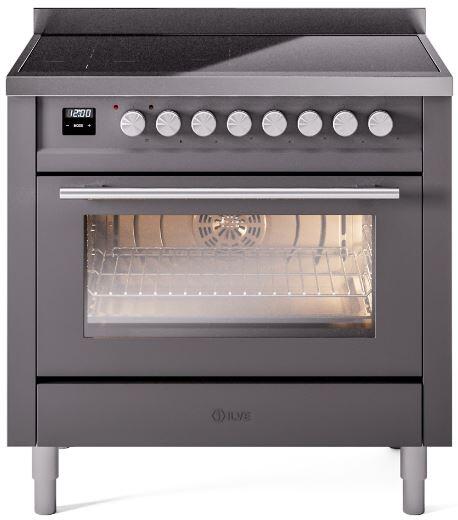 ILVE - 36" Pro Plus II Series Freestanding Electric Induction Range - Viewing Window(s)