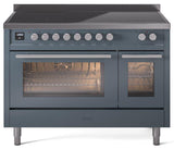 ILVE - 48" Pro Plus II Series Freestanding Electric Induction Range - Double Oven - Viewing Window(s)