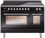 ILVE - 48" Pro Plus II Series Freestanding Electric Induction Range - Double Oven - Viewing Window(s)