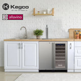 Allavino - 30" Side-by-Side Single Tap Kegerator and Single Zone Wine Refrigerator - BF VS15-1WK-L
