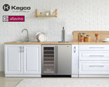Allavino - 30" Side-by-Side Single Zone Wine Refrigerator and Single Tap Kegerator - BF VS15-1WK