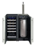 Allavino - 30" Side-by-Side Single Zone Wine Refrigerator and Single Tap Kegerator - BF VS15-1WK