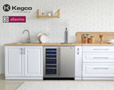 Allavino - 30" Wide Side-by-Side Dual Zone Wine Refrigerator and Single Tap Kegerator - BF VS15-2WK