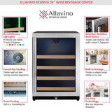 Allavino - 24" Wide Reserva Series Stainless Steel Beverage Center