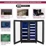 Allavino Reserva Series 24" Wide Two Door Stainless Steel Wine Refrigerator/Beverage Center