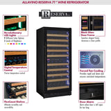 Allavino - Reserva Series 119 Bottle 55" Tall Dual Zone Black Glass Wine Refrigerator