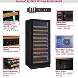 Allavino - Reserva Series 119 Bottle 55" Tall Single Zone Black Glass Wine Refrigerator