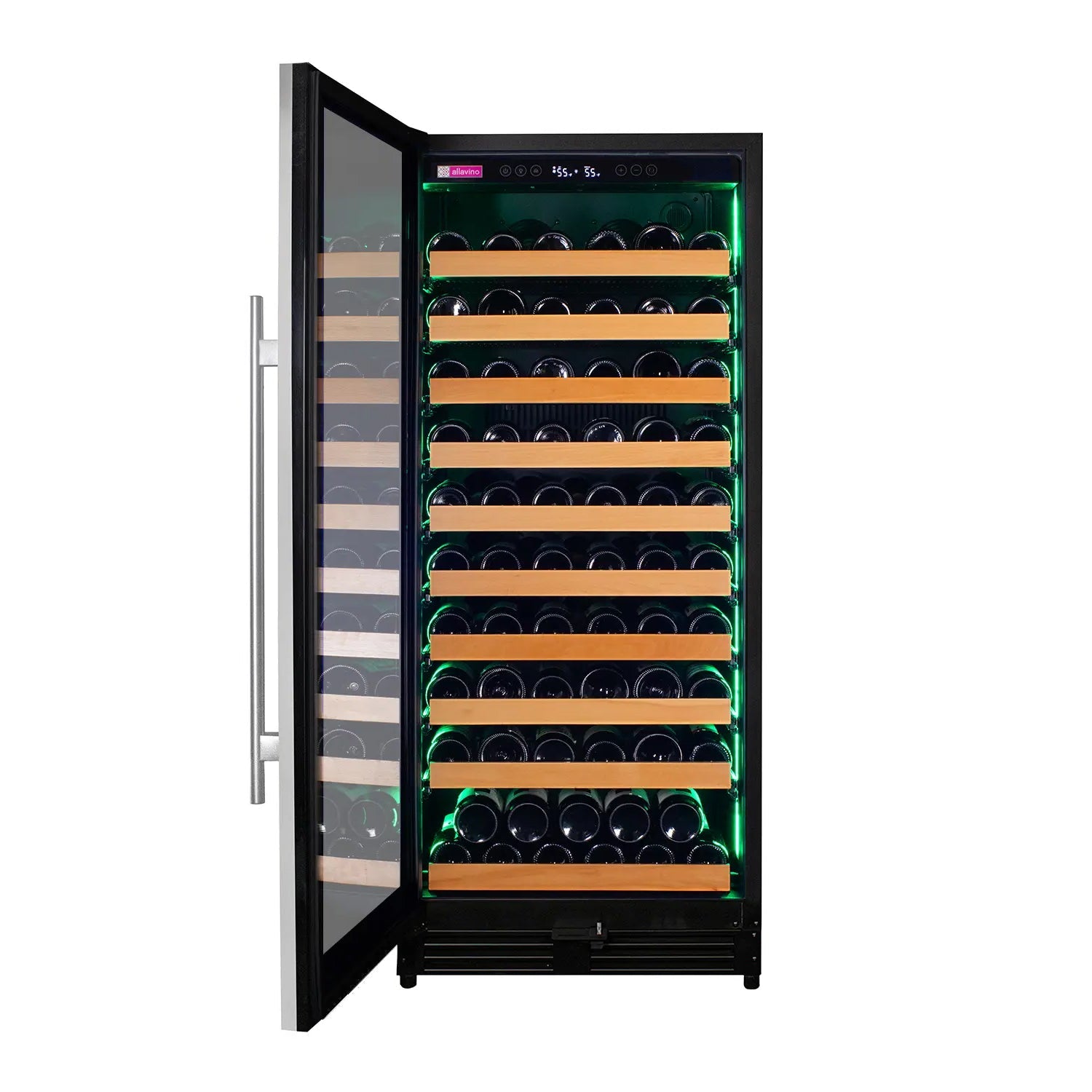 Allavino - Reserva Series 119 Bottle 55" Tall Single Zone Left Hinge Stainless Steel Wine Refrigerator
