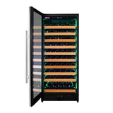 Allavino - Reserva Series 119 Bottle 55" Tall Single Zone Left Hinge Stainless Steel Wine Refrigerator