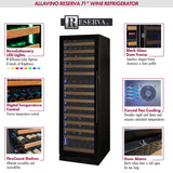 Allavino - Reserva Series 308 Bottle 71" Tall Four Zone Black Glass Side-by-Side Wine Refrigerator - BF 2X-VSW15471D-2BG