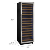 Allavino - Reserva Series 154 Bottle 71" Tall Dual Zone Stainless Steel Wine Refrigerator