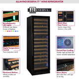 Allavino - Reserva Series 154 Bottle 71" Tall Dual Zone Black Glass Door Wine Refrigerator