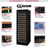 Allavino - Reserva Series 317 Bottle 71" Tall Three Zone Black Glass Side-by-Side Wine Refrigerator - BF 3Z-VSW15471-BG