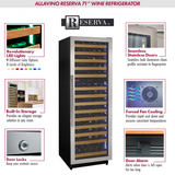 Allavino - Reserva Series 154 Bottle 71" Tall Dual Zone Stainless Steel Wine Refrigerator