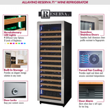 Allavino - Reserva Series 163 Bottle 71" Tall Single Zone Stainless Steel Wine Refrigerator