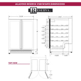 Allavino - Reserva Series 36 Bottle Dual Zone Wine Refrigerator with Stainless Steel French Doors - AO VSW3634FD-2S