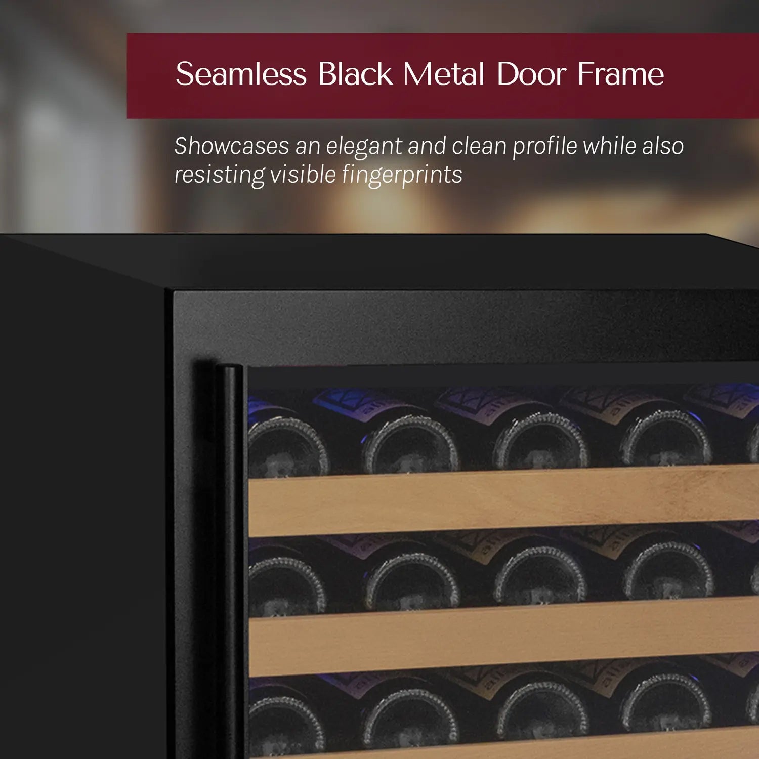 Allavino - Reserva Series - 56 Bottle Dual Zone Built-in Luxury Wine Refrigerator with Black Door
