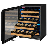 Allavino - Reserva Series - 56 Bottle Single Zone Built-in Luxury Wine Refrigerator with Black Door