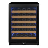 Allavino - Reserva Series - 56 Bottle Single Zone Built-in Luxury Wine Refrigerator with Black Door