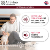 Allavino - Reserva Series - 56 Bottle Single Zone Built-in Luxury Wine Refrigerator with Black Door